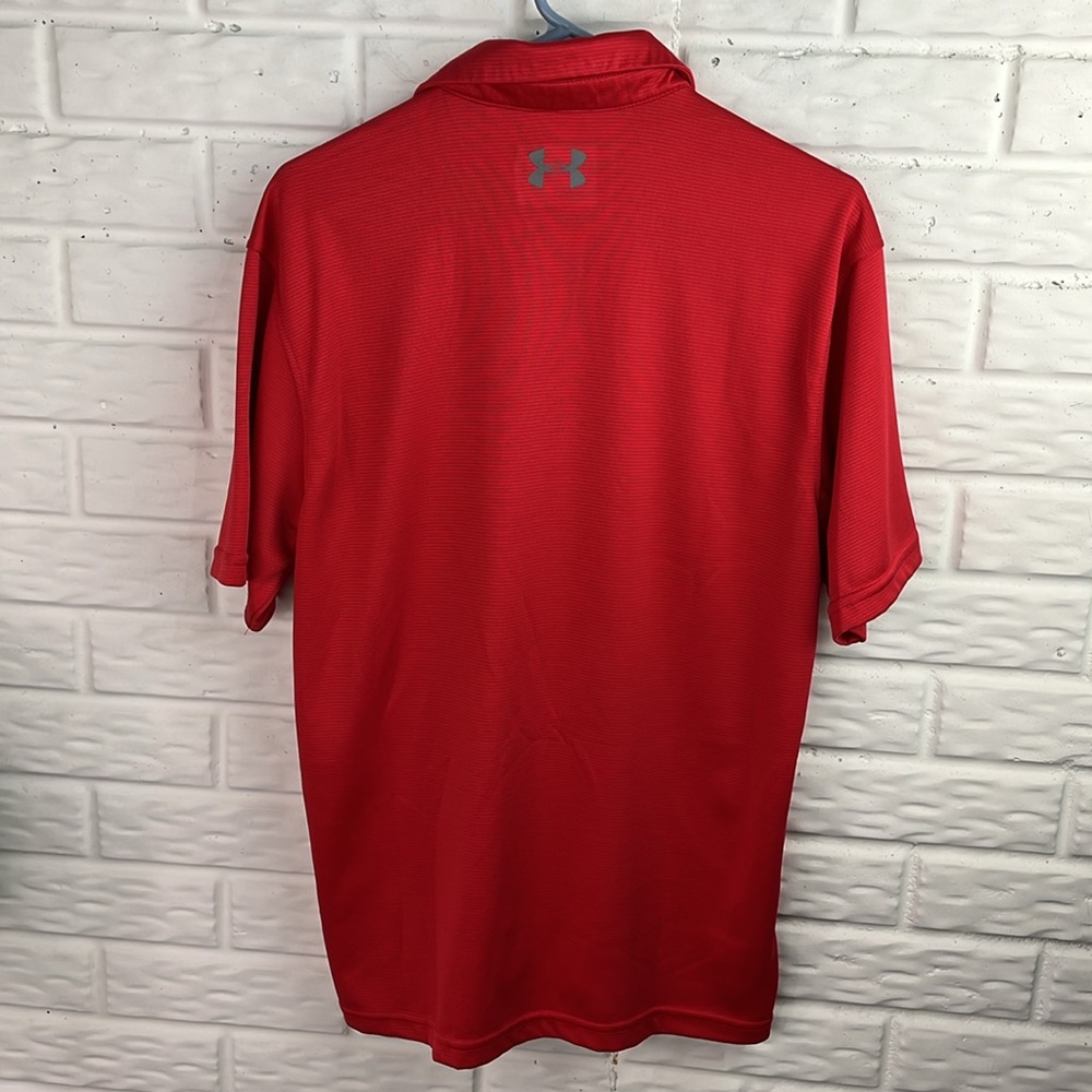 UNDER ARMOUR Mens Tech Performance Short Sleeve Polo Loose fit Heatgear Size LG - Picture 6 of 12